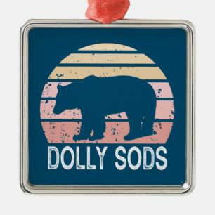 Dolly Sods Wilderness Retro Bear Metal Tree Decoration