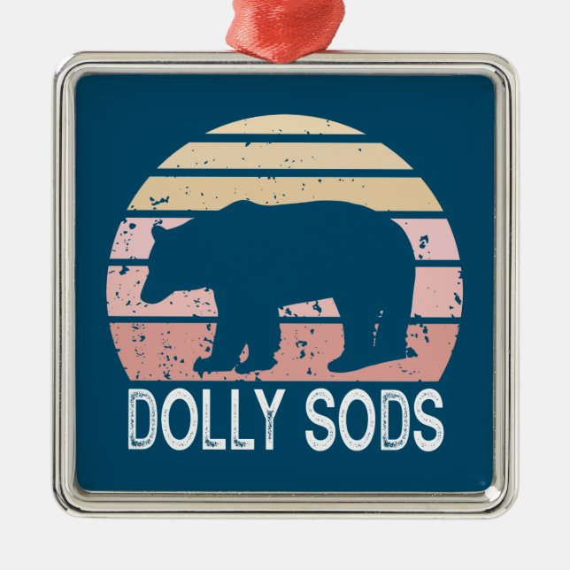 Dolly Sods Wilderness Retro Bear Metal Tree Decoration (Front)