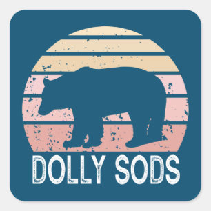 Dolly Sods Wilderness Retro Bear Square Sticker
