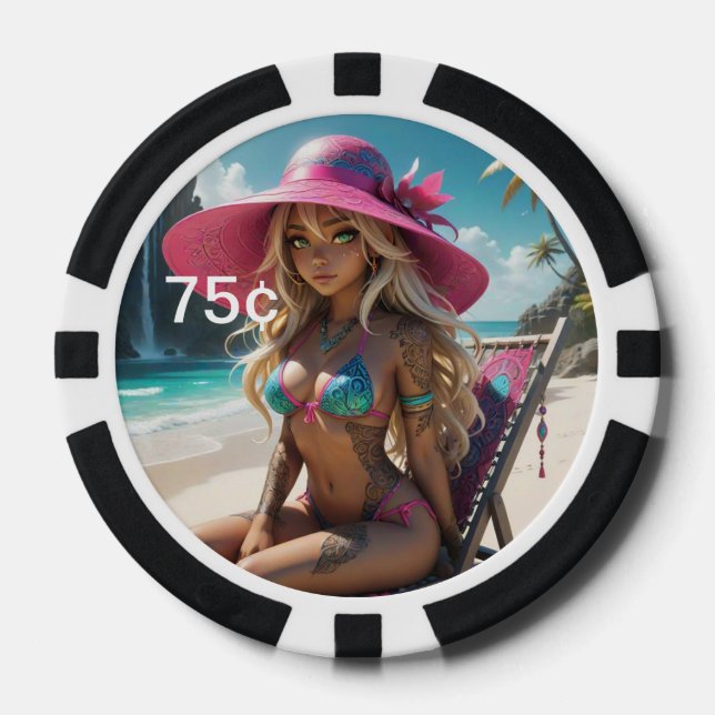 Dollz by: Svace 03 75¢ Poker Chip (Front)