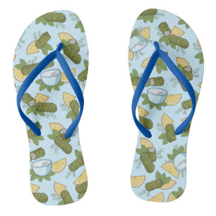 Dolmadakia Pattern Flip Flops