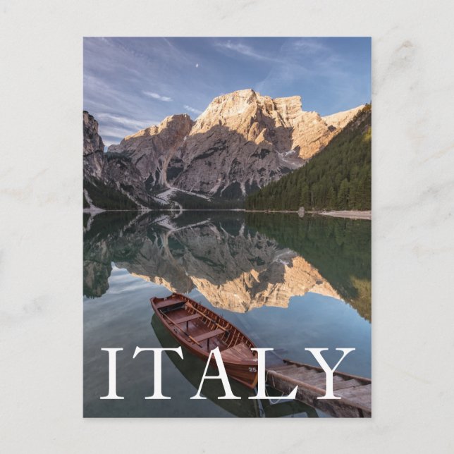 Dolomite Alps | Pragser Wildsee | Tyrol, Italy Postcard (Front)