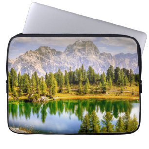 Dolomite Mountains and Lake Stunning Landscape Laptop Sleeve