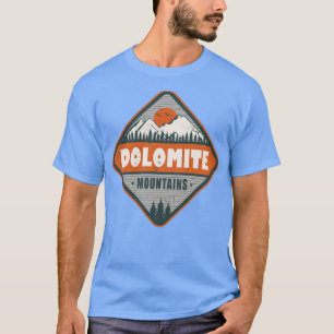 Dolomite Mountains Italy Vintage Hiking Design  T-Shirt
