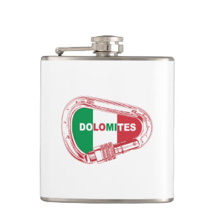 Dolomites Climbing Carabiner Hip Flask
