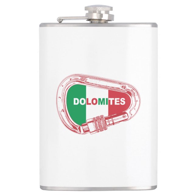 Dolomites Climbing Carabiner Hip Flask (Front)