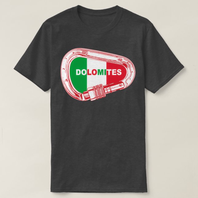 Dolomites Climbing Carabiner T-Shirt (Design Front)