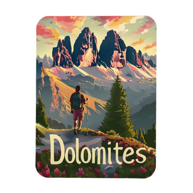 Dolomites Hiking Magnet (Vertical)