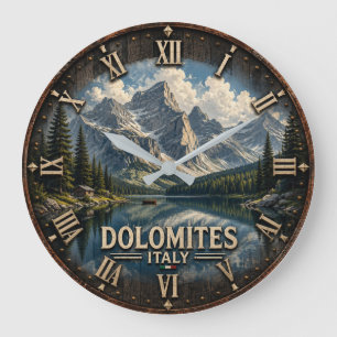 Dolomites Italy Mountain Large Clock