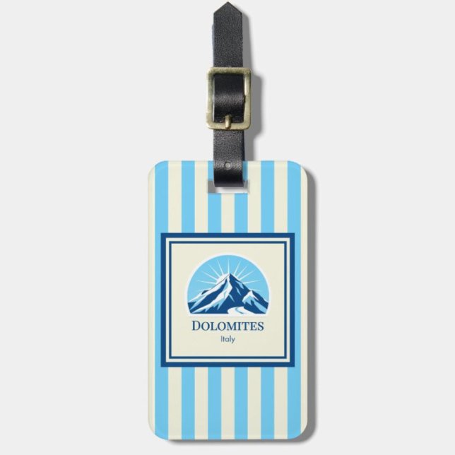 Dolomites Italy ski mountain Luggage Tag (Creator Uploaded)