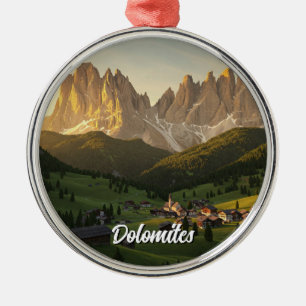 Dolomites Italy Travel Metal Tree Decoration