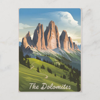 Dolomites Italy vintage Postcard