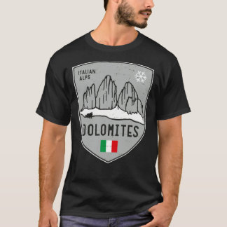 Dolomites Mountain Italy Emblem   T-Shirt