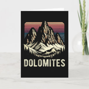 Dolomites Mountains Dolomitic Alps Climbing Hiking Card