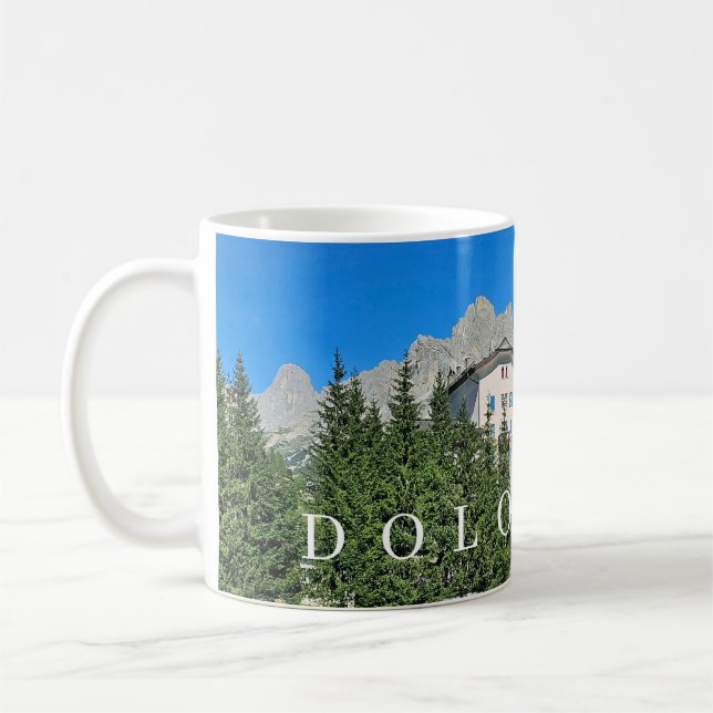 Dolomites mountains view mug (Left)