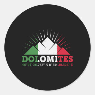 Dolomites Nature Outdoor Italy Classic Round Sticker