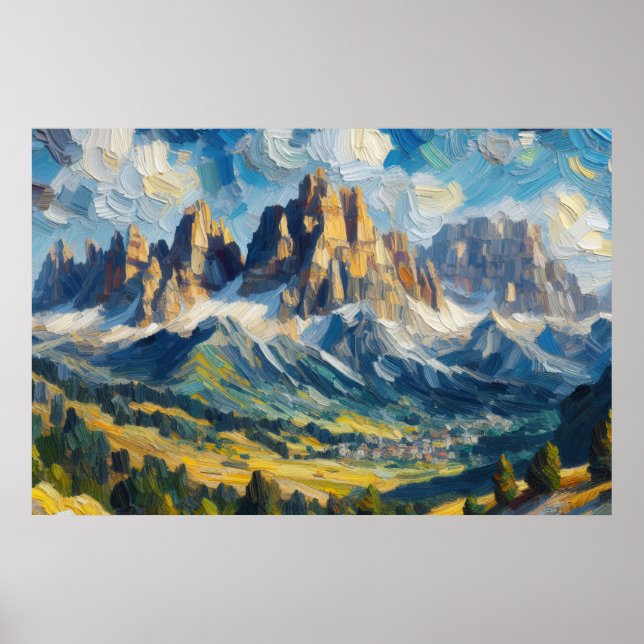 Dolomites Oil Painting Poster (Front)