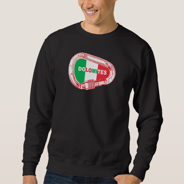 Dolomites Rock Climbing Carabiner Sweatshirt (Front)