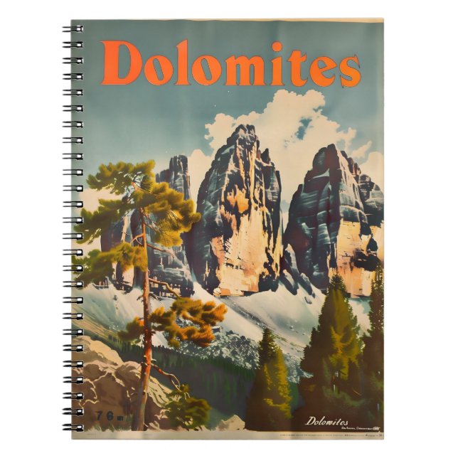 Dolomites Vintage Notebook (Front)