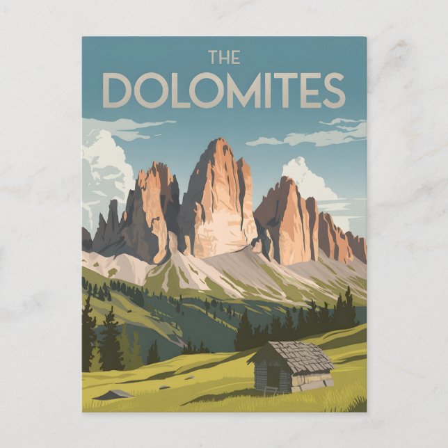 Dolomites vintage postcard (Front)