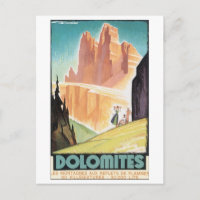 Dolomites Vintage Travel Poster