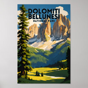 Dolomiti Bellunesi National Park Travel Poster