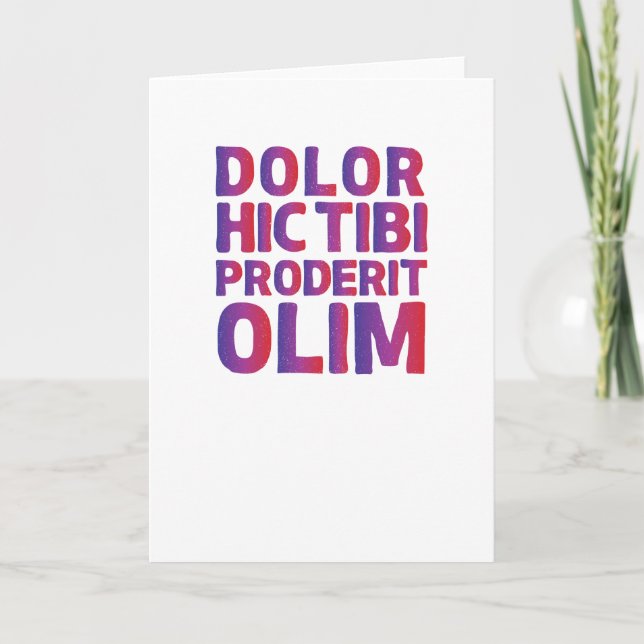 Dolor Hic Tibi Poderit Olim- Ovid quote Card (Front)