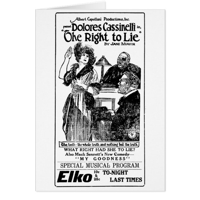 Dolores Cassinelli Mack Sennett 1921 silent ads (Front)