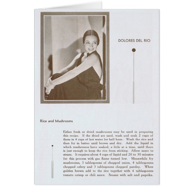 Dolores Del Rio Recipe (Front)