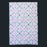 Dolores Tiles Pattern Purple Pink Mint Tea Towel<br><div class="desc">Decorate your kitchen with this hand drawn tiles pattern towel. Makes a great housewarming or wedding gift! 
You can customise it and add text too.
Check my shop for lots more colours and patterns plus matching items for your home!</div>