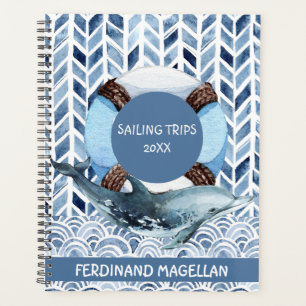Dolphin and Lifebuoy Maritime Pattern Planner