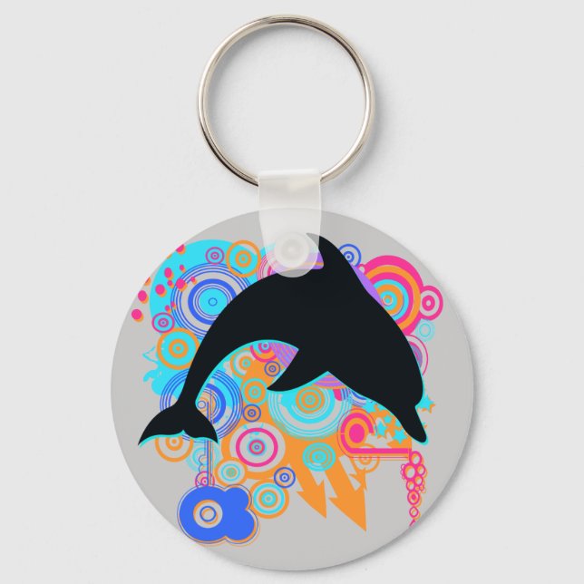 Dolphin Art Key Ring (Front)