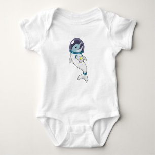 Dolphin as Astronaut in Costume Baby Bodysuit