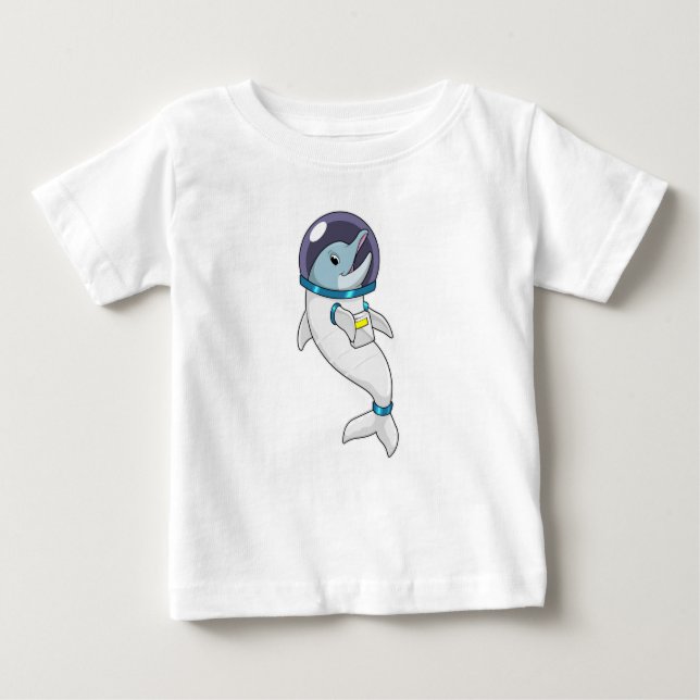 Dolphin as Astronaut in Costume Baby T-Shirt (Front)