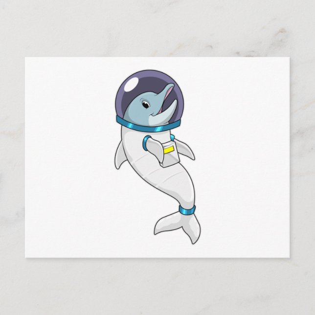 Dolphin as Astronaut in Costume Postcard (Front)