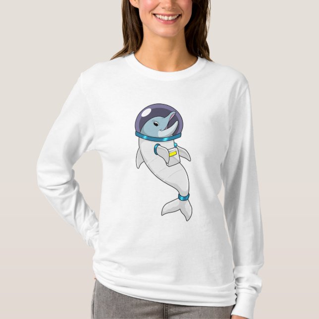 Dolphin as Astronaut in Costume T-Shirt (Front)