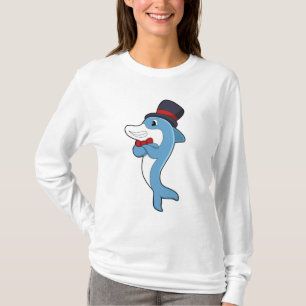 Dolphin as Gentleman with Hat T-Shirt