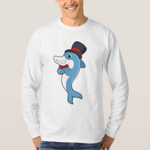 Dolphin as Gentleman with Hat T-Shirt