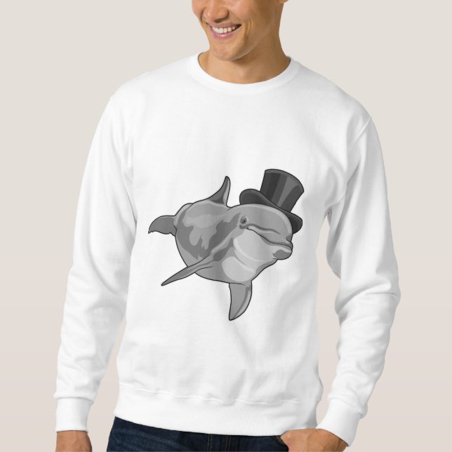 Dolphin as Gentleman with Top hat (Front)