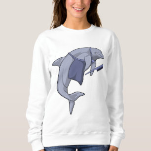 Dolphin as Hairdresser with Comb Sweatshirt