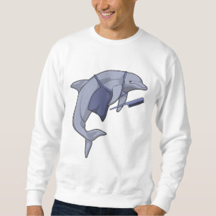 Dolphin as Hairdresser with Comb Sweatshirt