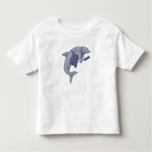 Dolphin as Hairdresser with Comb Toddler T-Shirt