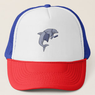 Dolphin as Hairdresser with Comb Trucker Hat