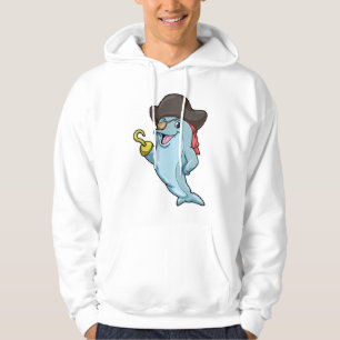 Dolphin as Pirate with Eye patch & Hooked hand Hoodie