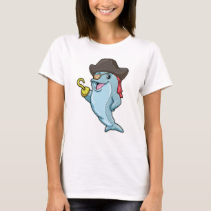 Dolphin as Pirate with Eye patch & Hooked hand T-Shirt