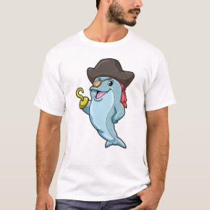 Dolphin as Pirate with Eye patch & Hooked hand T-Shirt