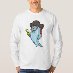 Dolphin as Pirate with Eye patch & Hooked hand T-Shirt