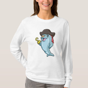 Dolphin as Pirate with Eye patch & Hooked hand T-Shirt