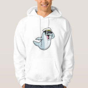 Dolphin as Policeman with Police hat Hoodie