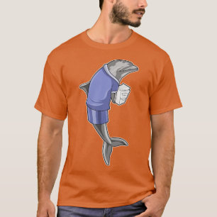 Dolphin as Secretary with Stack of paper T-Shirt